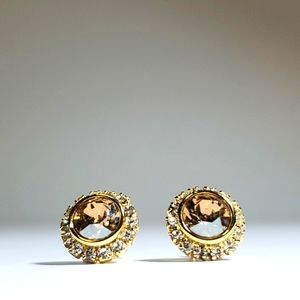 Ted Baker London GOLDEN Swarovski Crystal Sully Daisy Stud Earrings